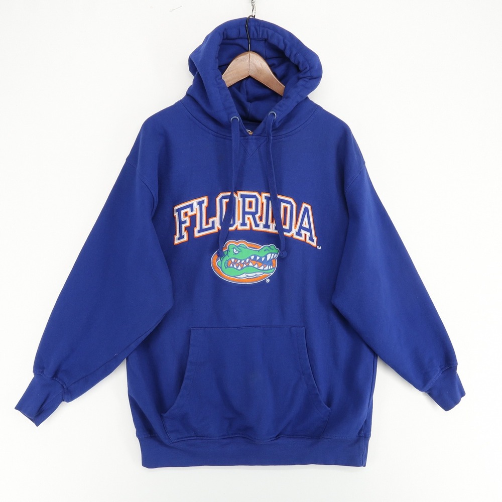 Florida Gators Pullover Hoodie Mens Large Blue Hand Pockets NCAA‎